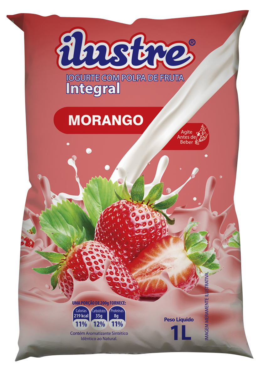 Iogurte Morango barriga mole